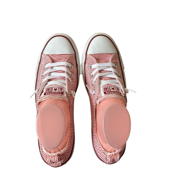 Converse Red and White Striped Sneakers - Picture 11 of 13